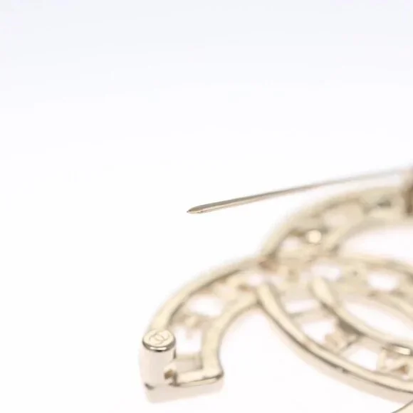 CHANEL COCO Mark Brooch Metal Silver CC Auth bs23017 - Picture 10 of 15